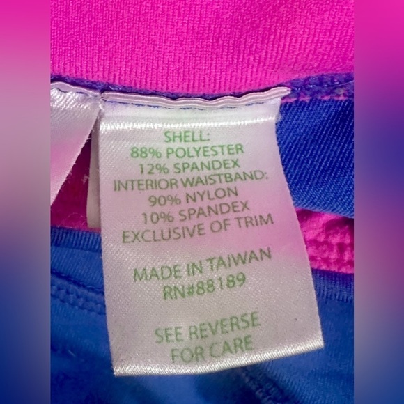 LILLY PULITZER LUXLETIC CROPPED WEEKENDER LEGGINGS IN BECKON BLUE - EUC - Picture 7 of 11